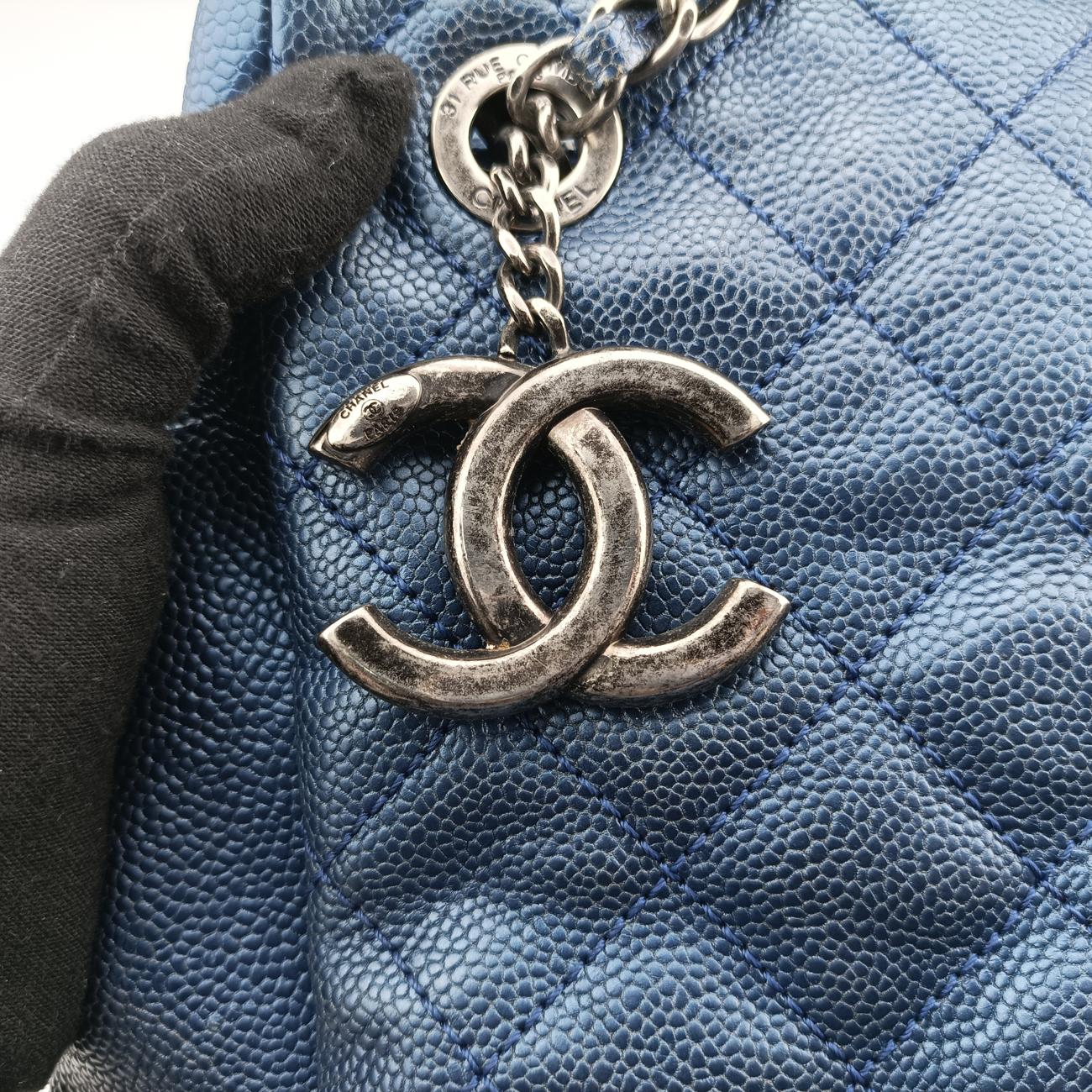 Matelasse Cocomark GSTBlueCaviar LeatherA6741417109181マトラッセ ココマークGSTブルーキャビアスキンA6741417109181