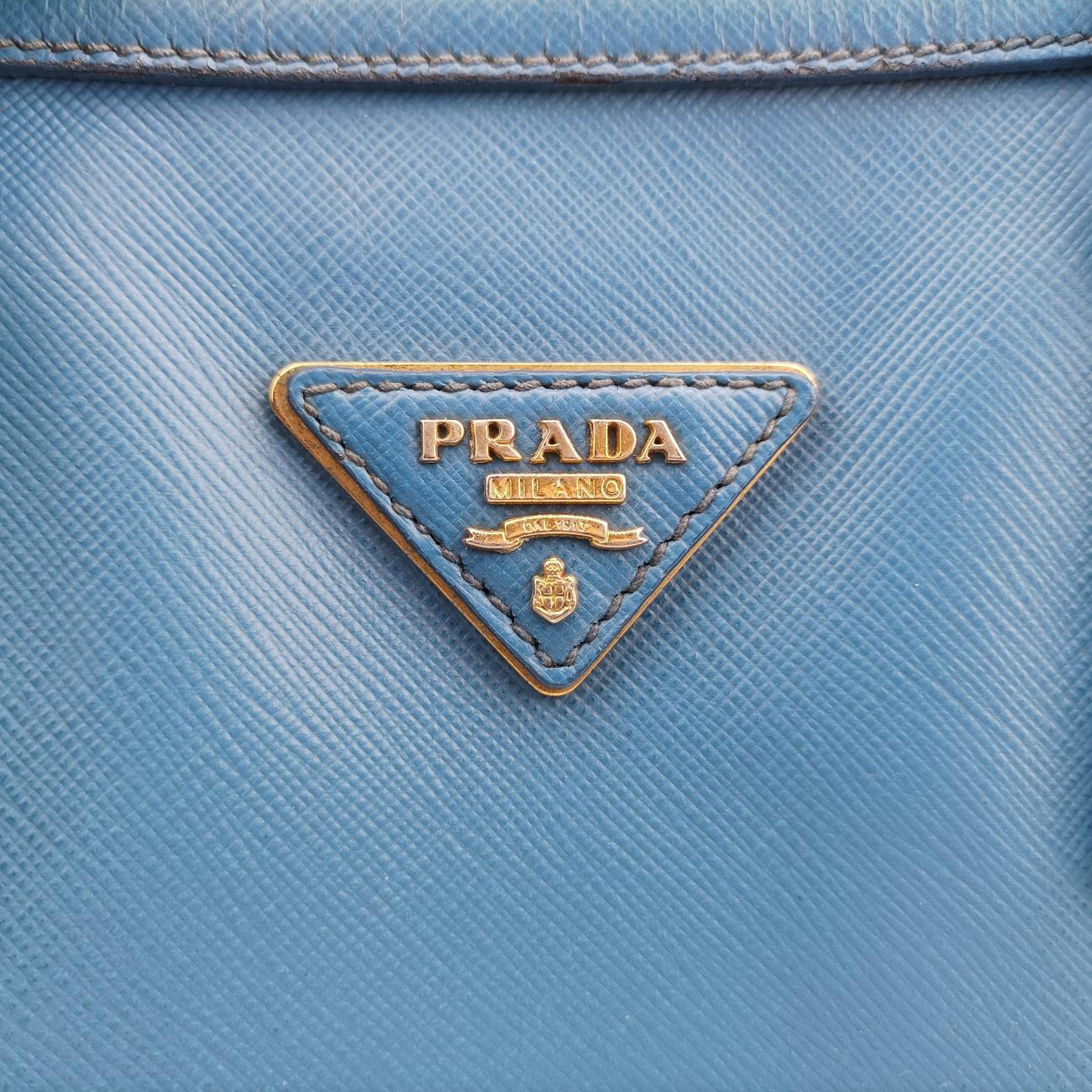 Lux Bowler Bag Blue SAFFIANO Leather 31/Fラックス ボウラーバッグ ブルー サフィアーノレザー 31/F