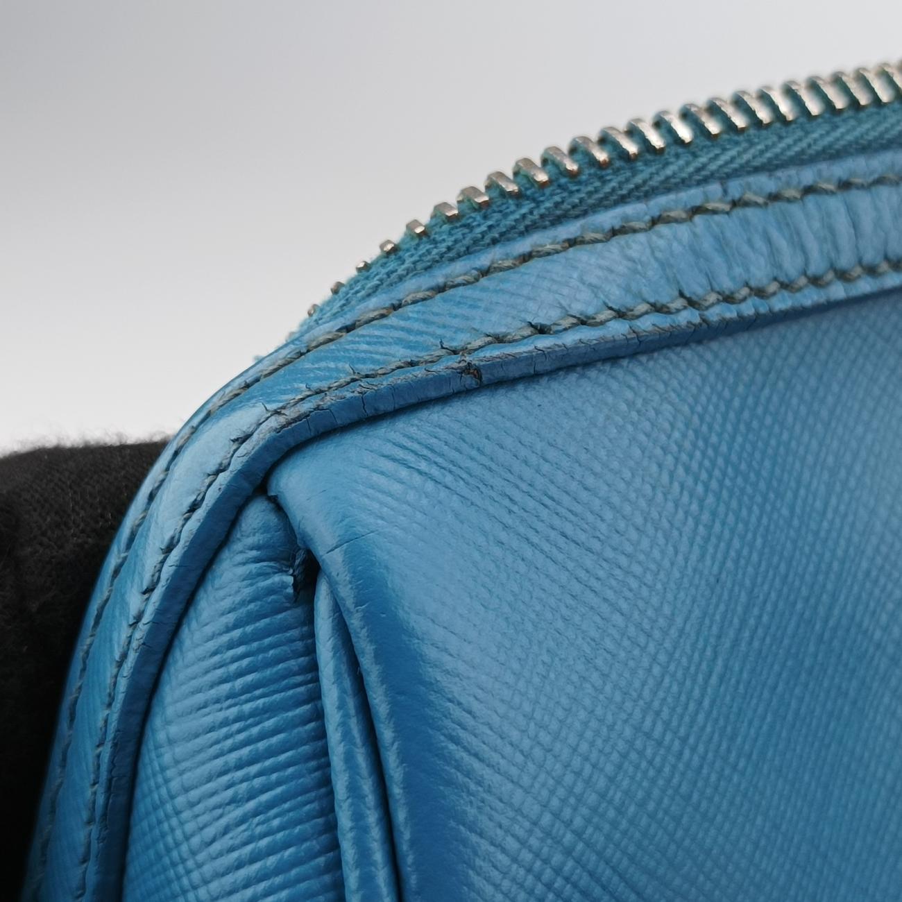 Lux Bowler Bag Blue SAFFIANO Leather 31/Fラックス ボウラーバッグ ブルー サフィアーノレザー 31/F