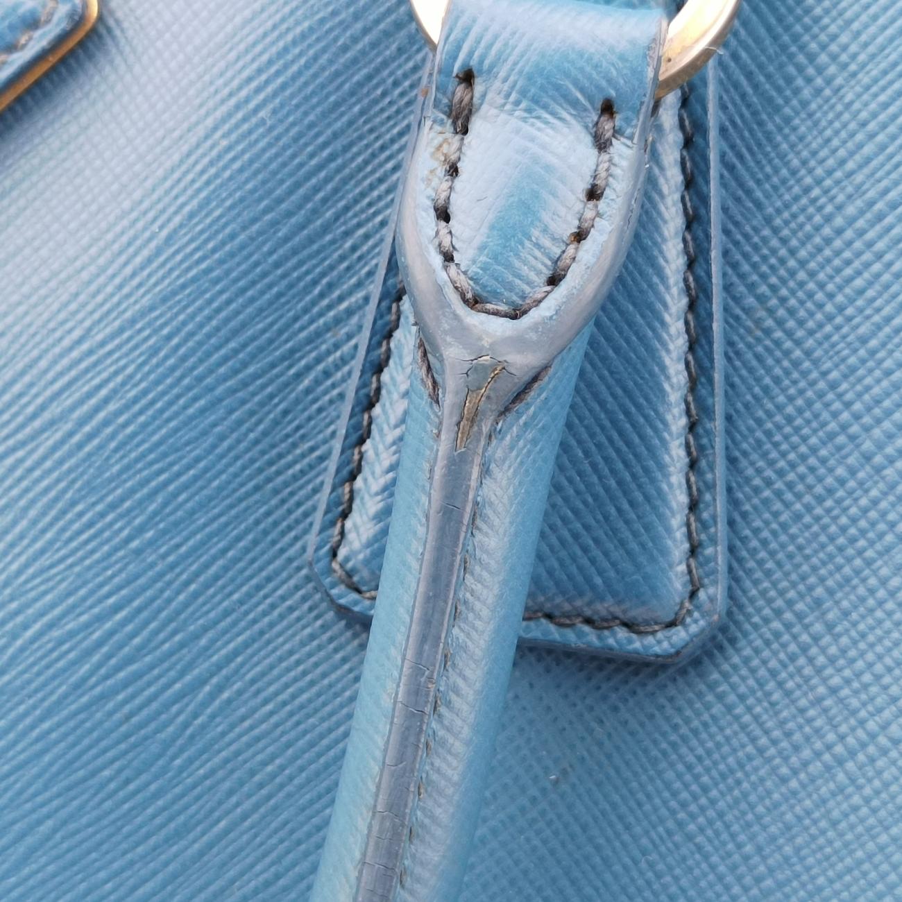 Lux Bowler Bag Blue SAFFIANO Leather 31/Fラックス ボウラーバッグ ブルー サフィアーノレザー 31/F