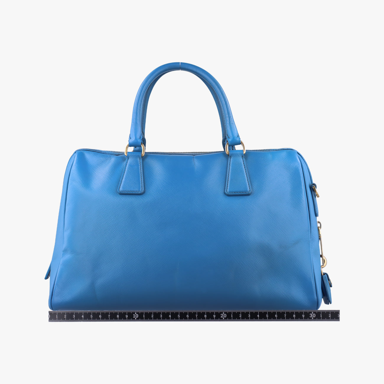Lux Bowler Bag Blue SAFFIANO Leather 31/Fラックス ボウラーバッグ ブルー サフィアーノレザー 31/F
