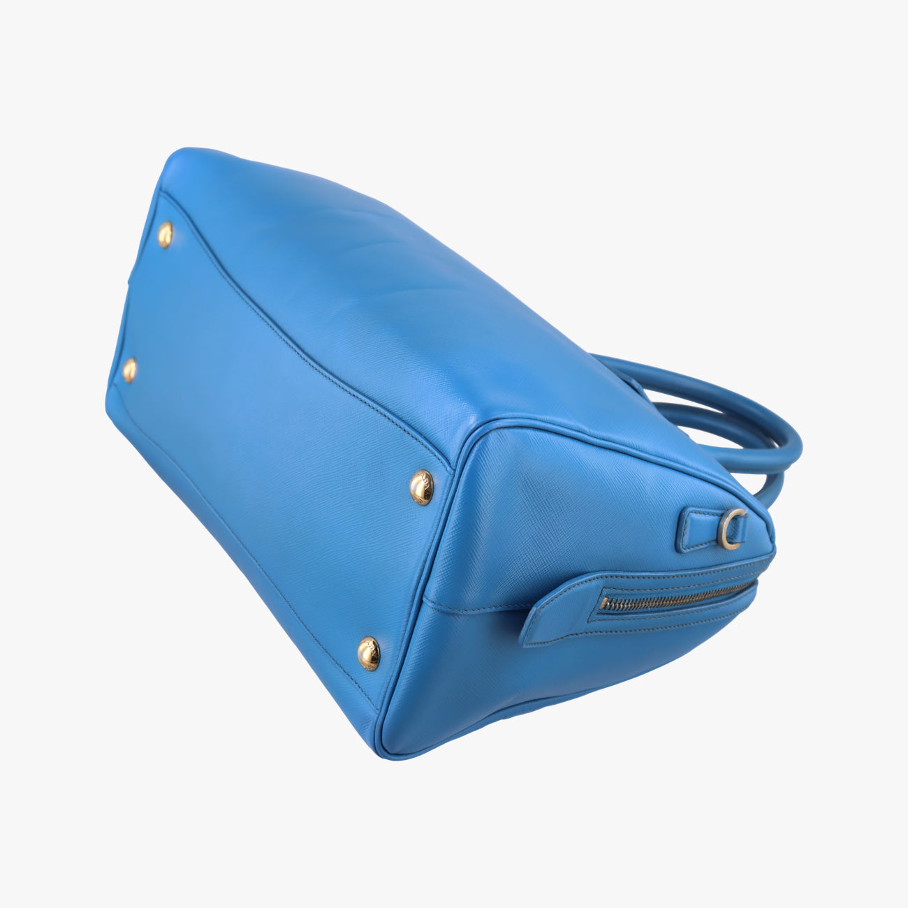 Lux Bowler Bag Blue SAFFIANO Leather 31/Fラックス ボウラーバッグ ブルー サフィアーノレザー 31/F