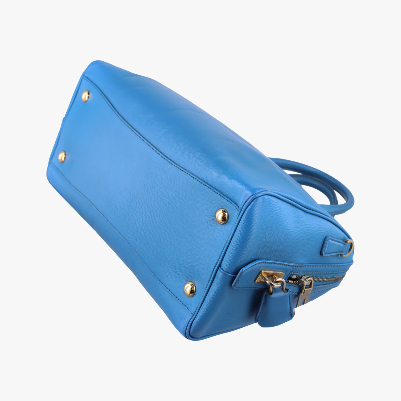Lux Bowler Bag Blue SAFFIANO Leather 31/Fラックス ボウラーバッグ ブルー サフィアーノレザー 31/F