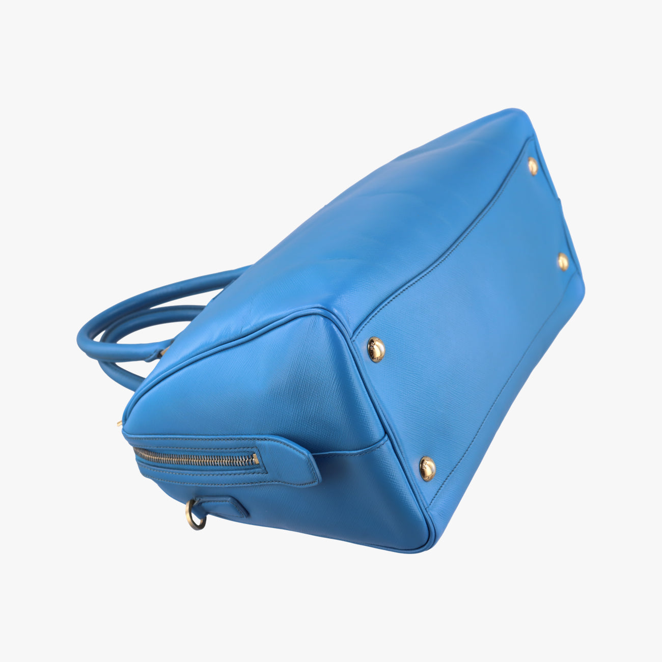 Lux Bowler Bag Blue SAFFIANO Leather 31/Fラックス ボウラーバッグ ブルー サフィアーノレザー 31/F