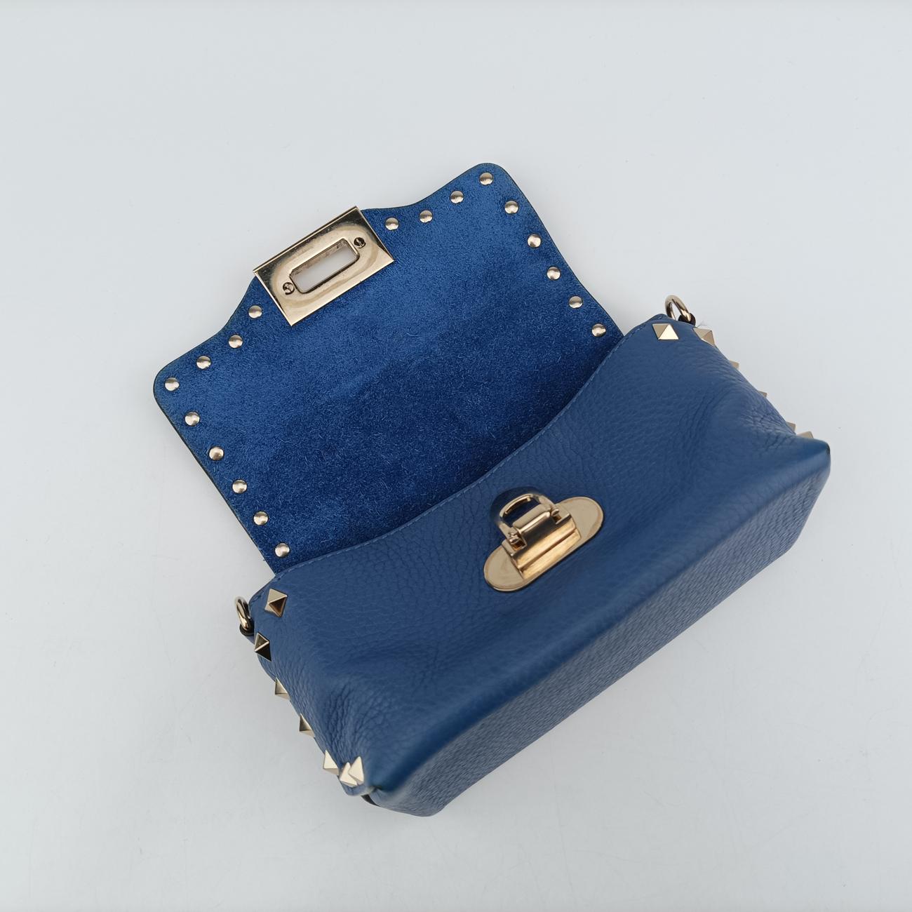 Rockstud Blue Leather ロックスタッズ ブルー レザー
