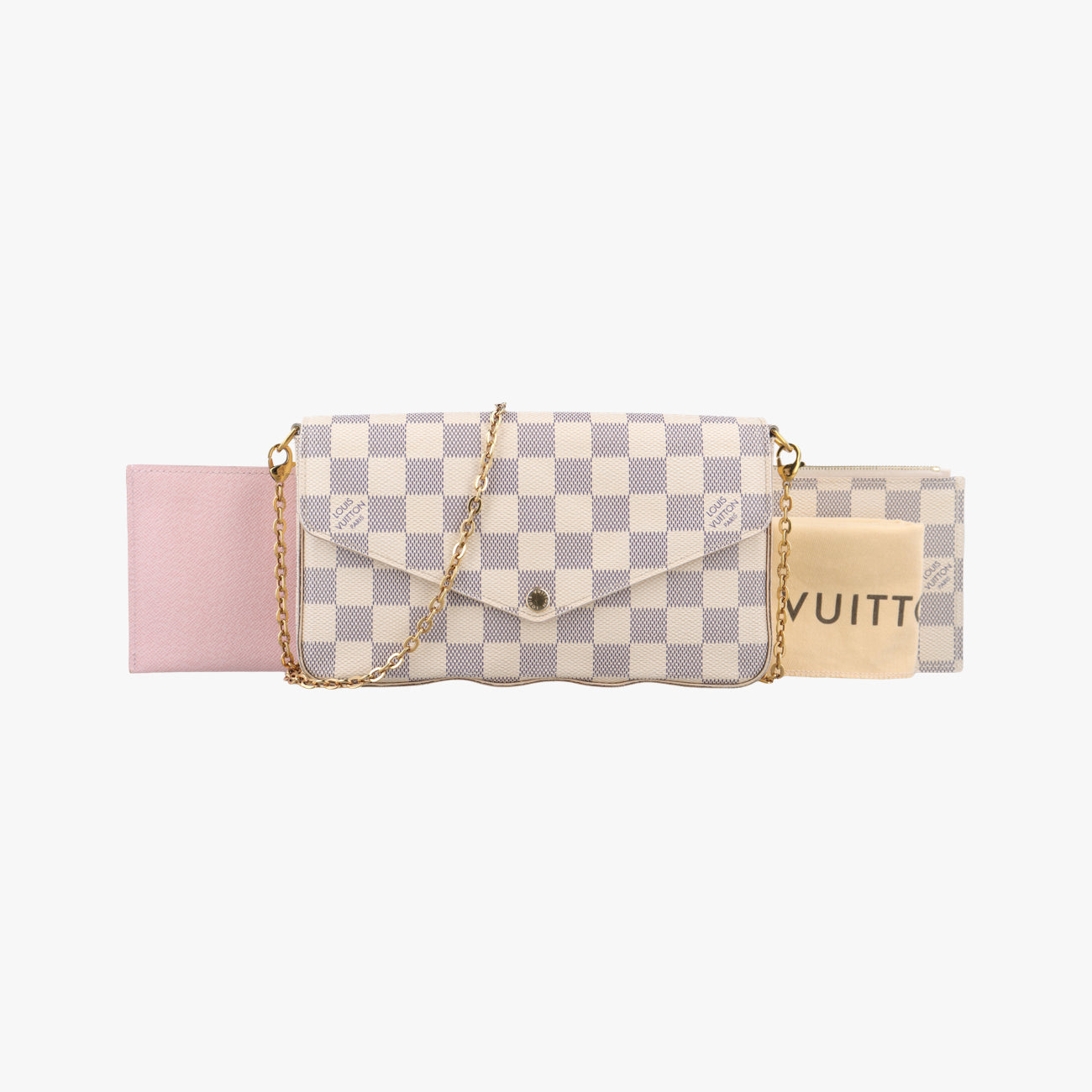 Pochette FéLICIE Azur Damier Canvas N63106 MI1126ポシェットフェリシー アズール ダミエキャンバス N63106 MI1126