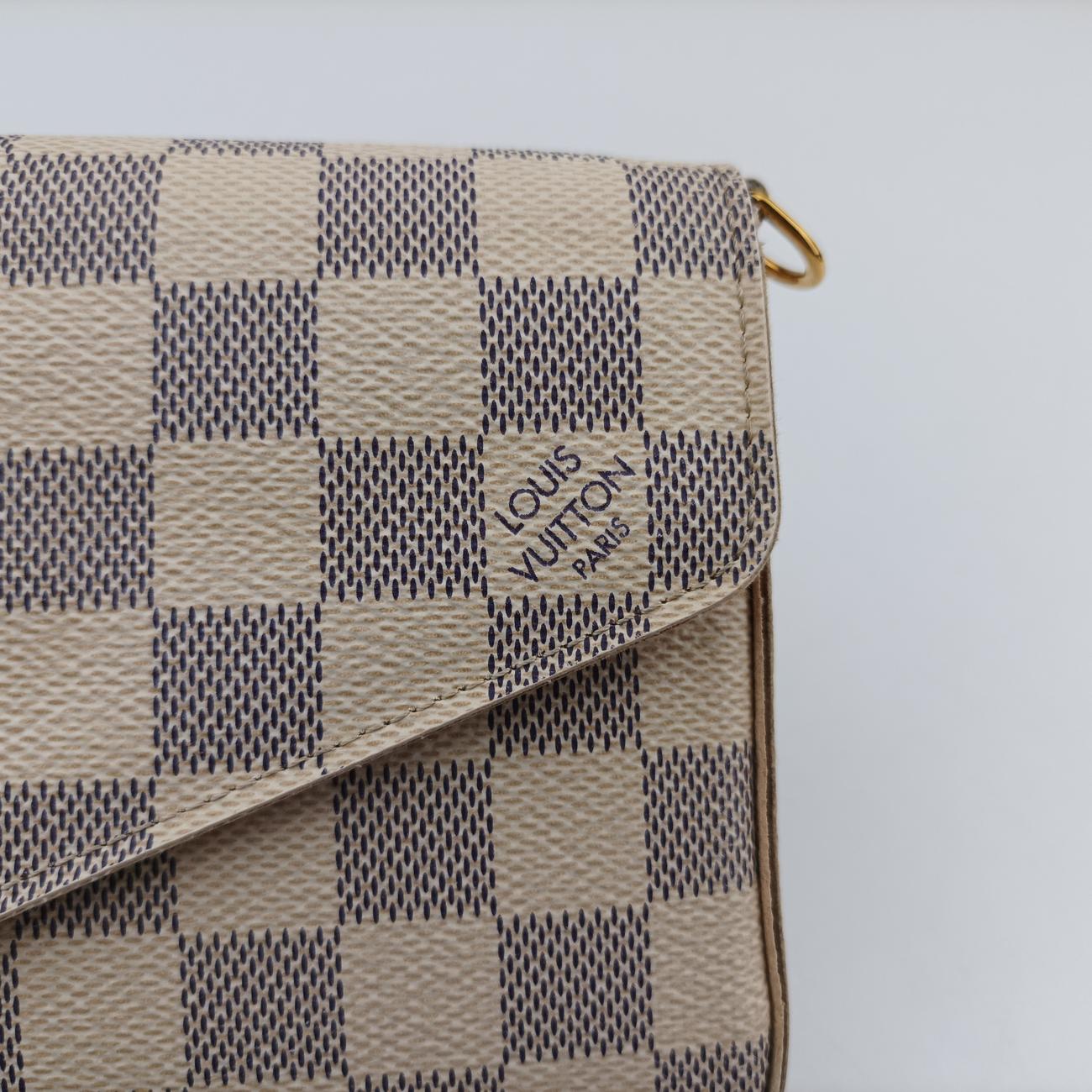 Pochette FéLICIE Azur Damier Canvas N63106 MI1126ポシェットフェリシー アズール ダミエキャンバス N63106 MI1126