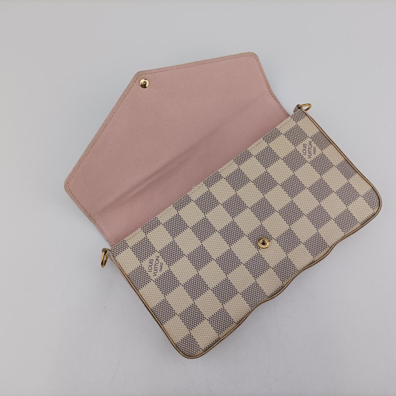 Pochette FéLICIE Azur Damier Canvas N63106 MI1126ポシェットフェリシー アズール ダミエキャンバス N63106 MI1126