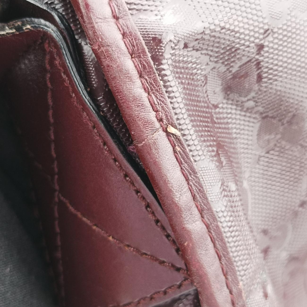 GG Plus Messenger Burgundy PVC coated canvas 201732 I7033049GGプラス メッセンジャー ワインレッド PVCコーティングキャンバス 201732 I7033049