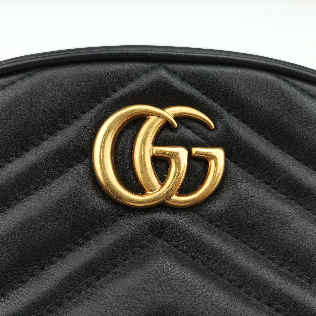 GG Marmont Black Leather 476434 B025003417GGマーモント ブラック レザー 476434 B025003417