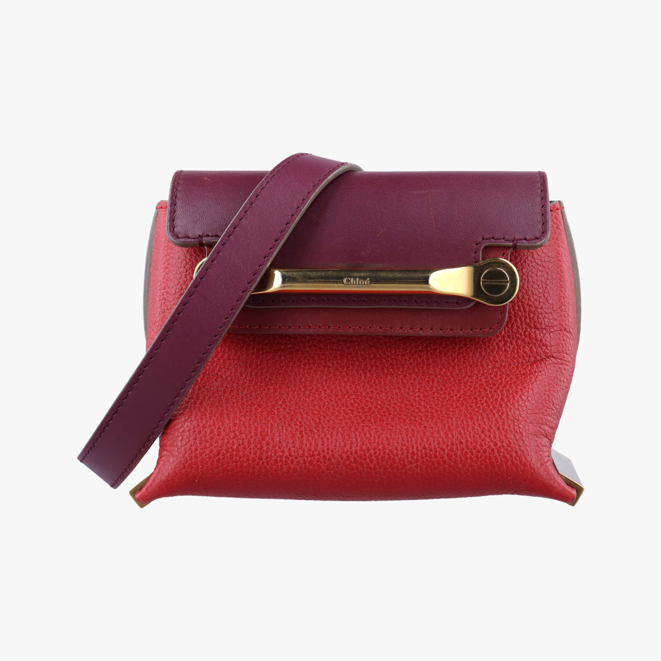 CLARE Burgundy×Red Leather 021457-65-9クレーア ワインレッド×レッド レザー 021457-65-9