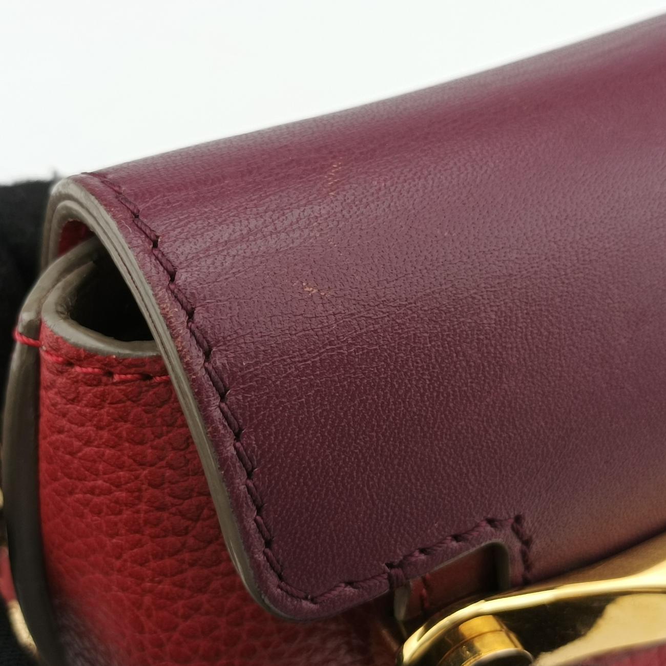 CLARE Burgundy×Red Leather 021457-65-9クレーア ワインレッド×レッド レザー 021457-65-9