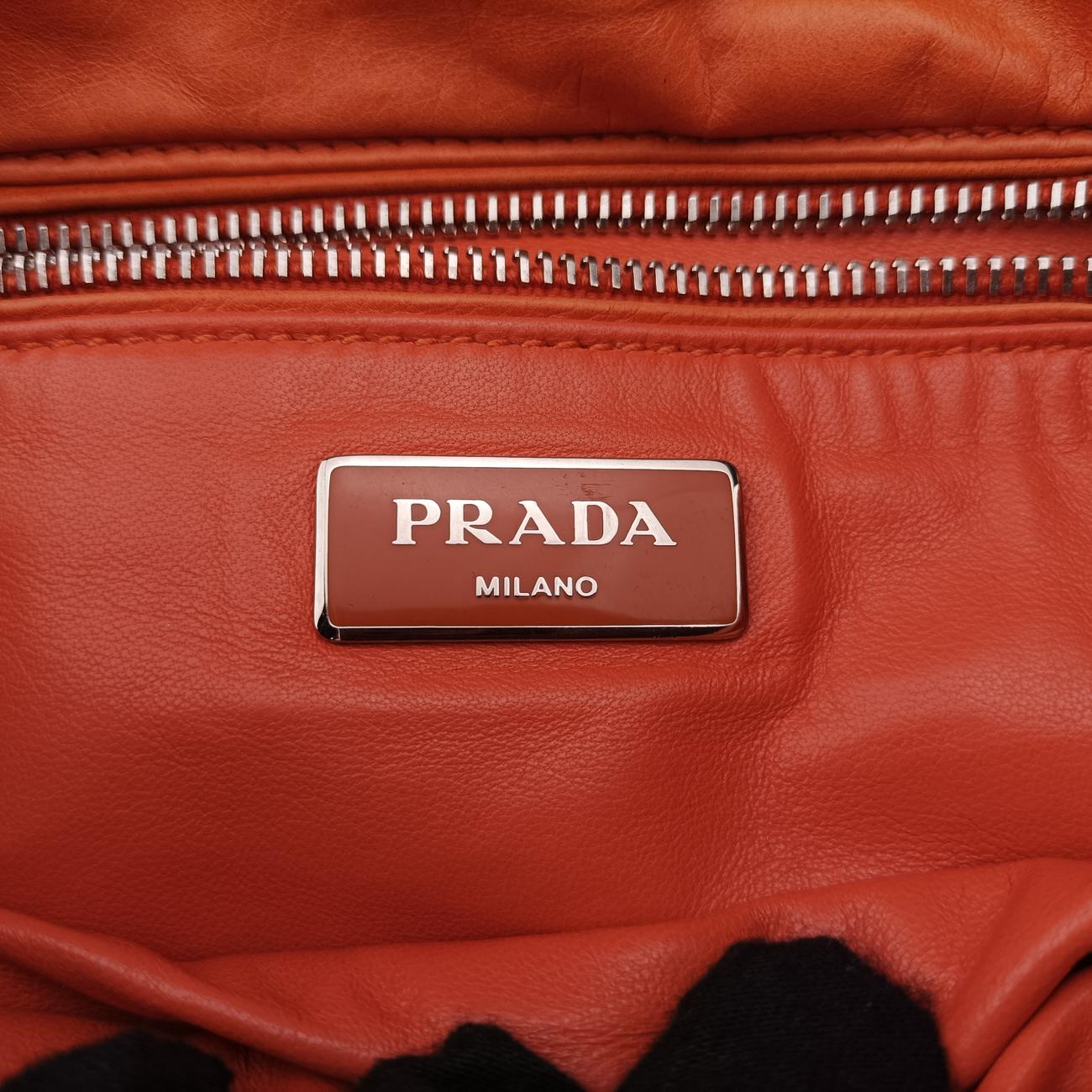 Nappa Bomber Sound Chain Flap Orange lambskin 25ナッパボマー サウンドチェーン フラップ オレンジ ラムスキン 25