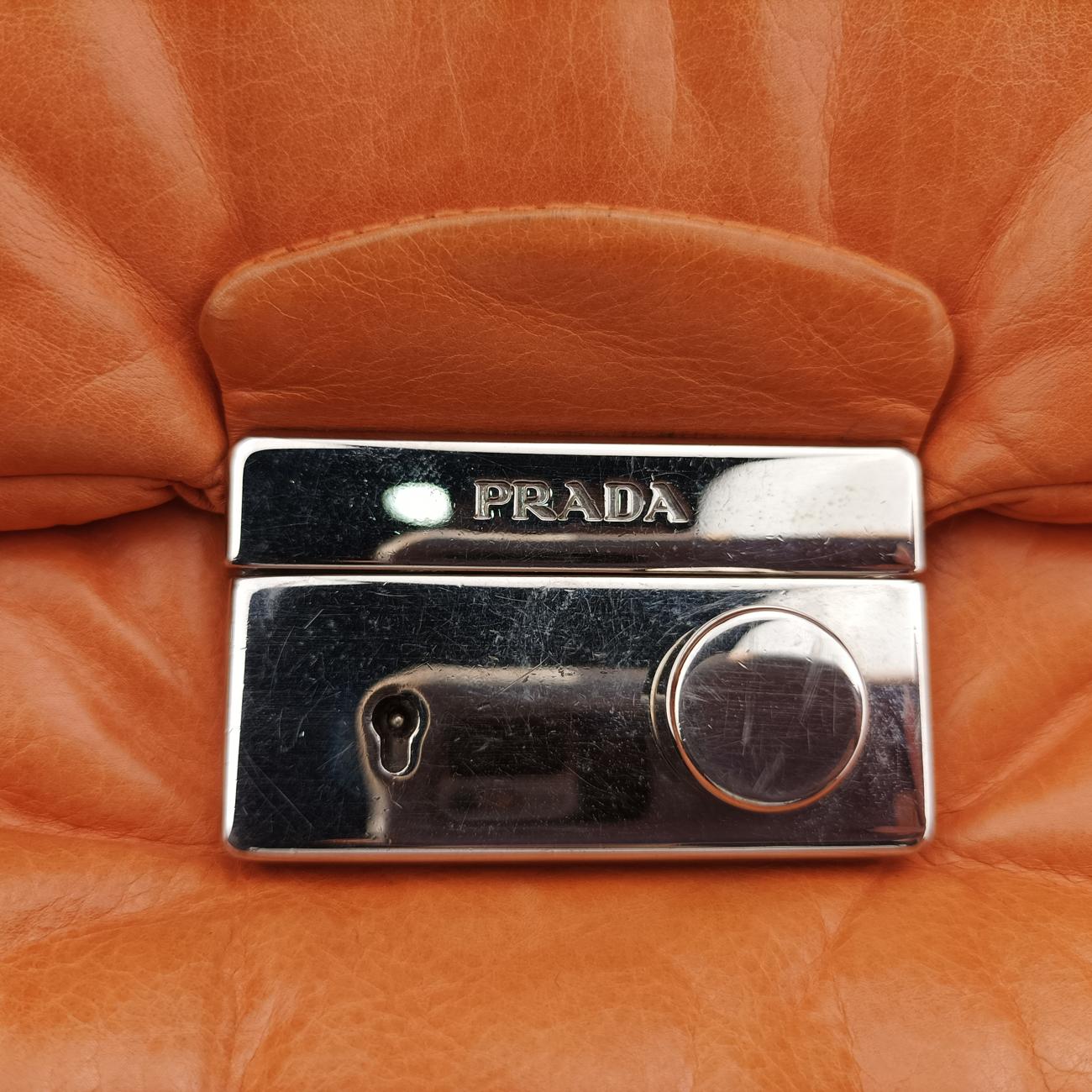 Nappa Bomber Sound Chain Flap Orange lambskin 25ナッパボマー サウンドチェーン フラップ オレンジ ラムスキン 25