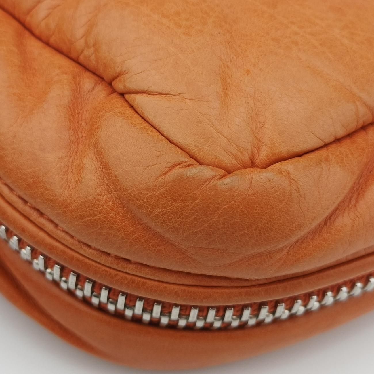 Nappa Bomber Sound Chain Flap Orange lambskin 25ナッパボマー サウンドチェーン フラップ オレンジ ラムスキン 25