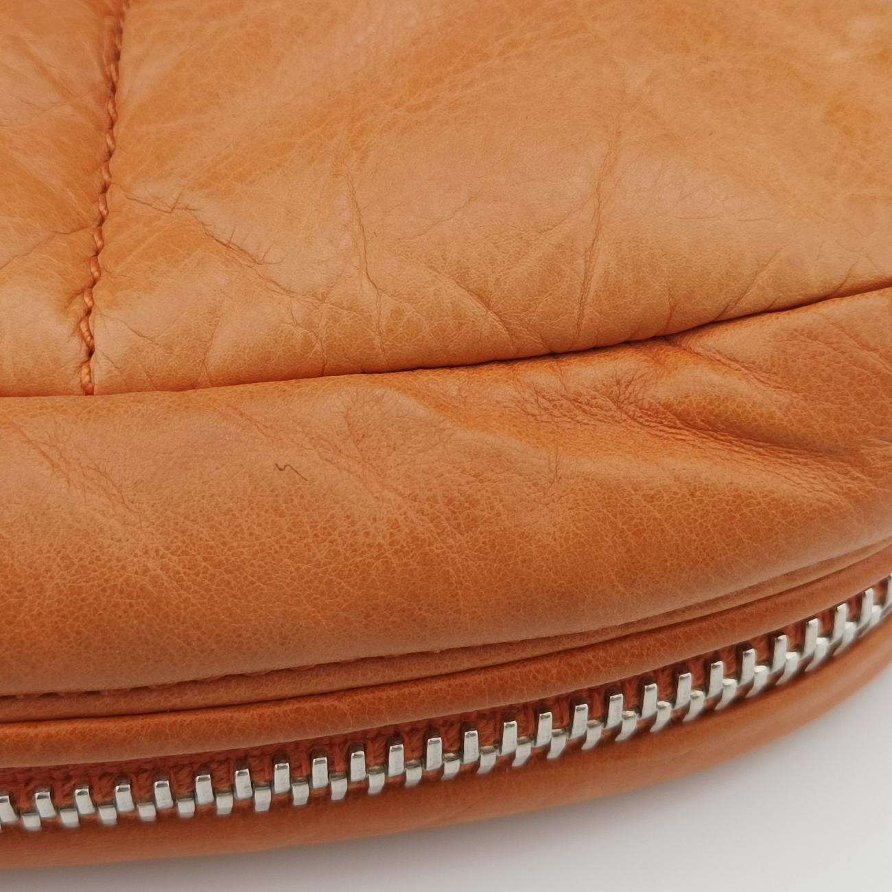 Nappa Bomber Sound Chain Flap Orange lambskin 25ナッパボマー サウンドチェーン フラップ オレンジ ラムスキン 25