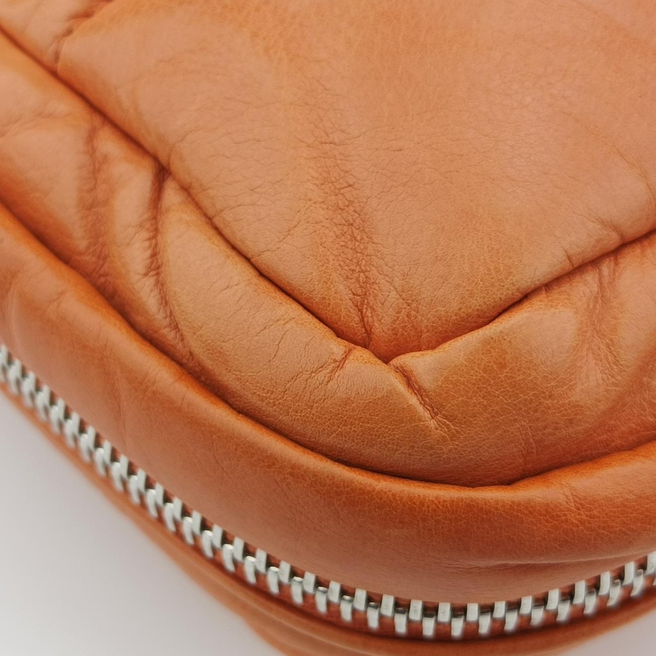 Nappa Bomber Sound Chain Flap Orange lambskin 25ナッパボマー サウンドチェーン フラップ オレンジ ラムスキン 25