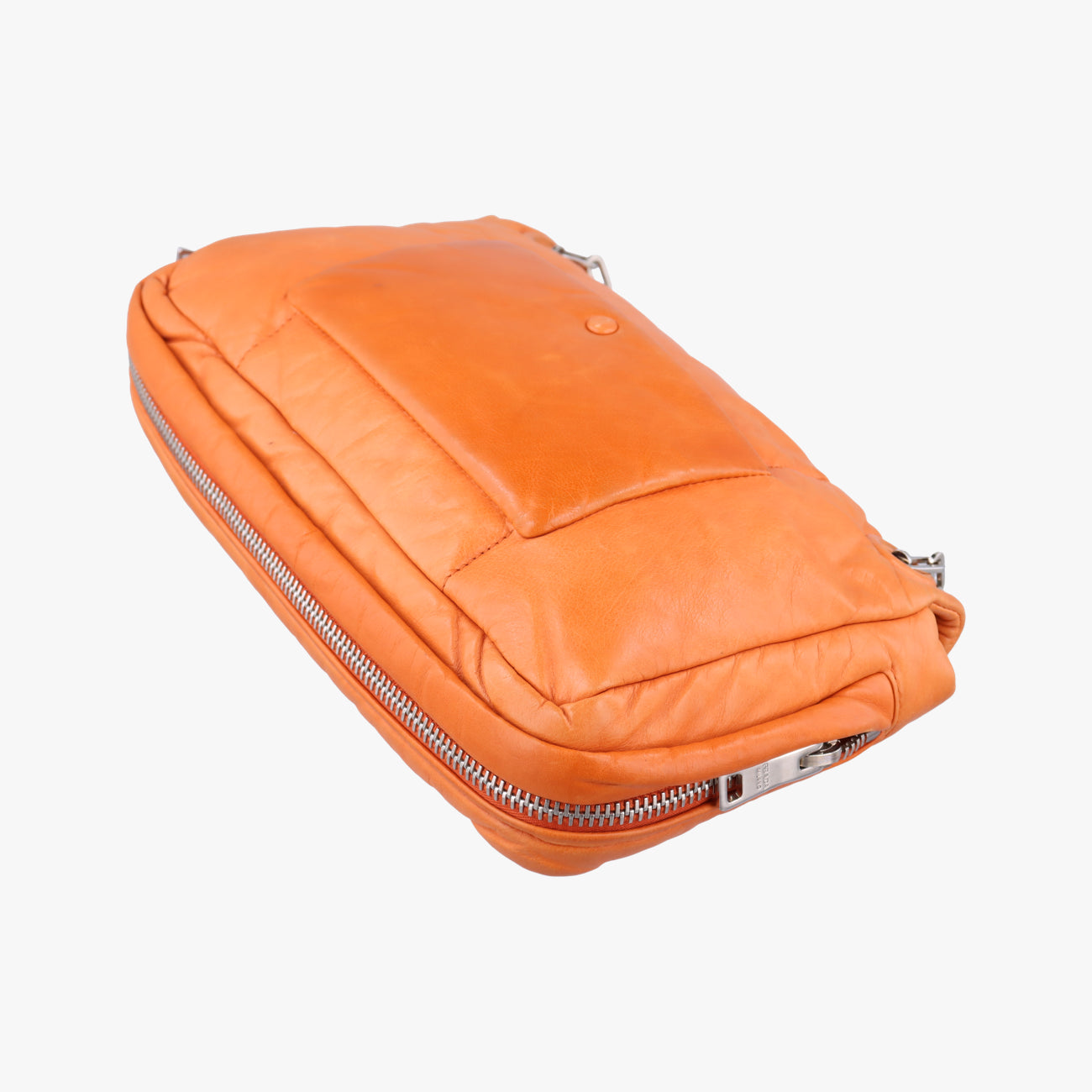 Nappa Bomber Sound Chain Flap Orange lambskin 25ナッパボマー サウンドチェーン フラップ オレンジ ラムスキン 25