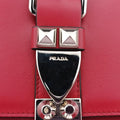 Electra Studded Red Leather x Saffiano leather 1BD120 25エレクトラ スタッズ レッド レザー×サフィアーノレザー 1BD120 25