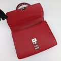 Electra Studded Red Leather x Saffiano leather 1BD120 25エレクトラ スタッズ レッド レザー×サフィアーノレザー 1BD120 25