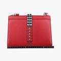Electra Studded Red Leather x Saffiano leather 1BD120 25エレクトラ スタッズ レッド レザー×サフィアーノレザー 1BD120 25