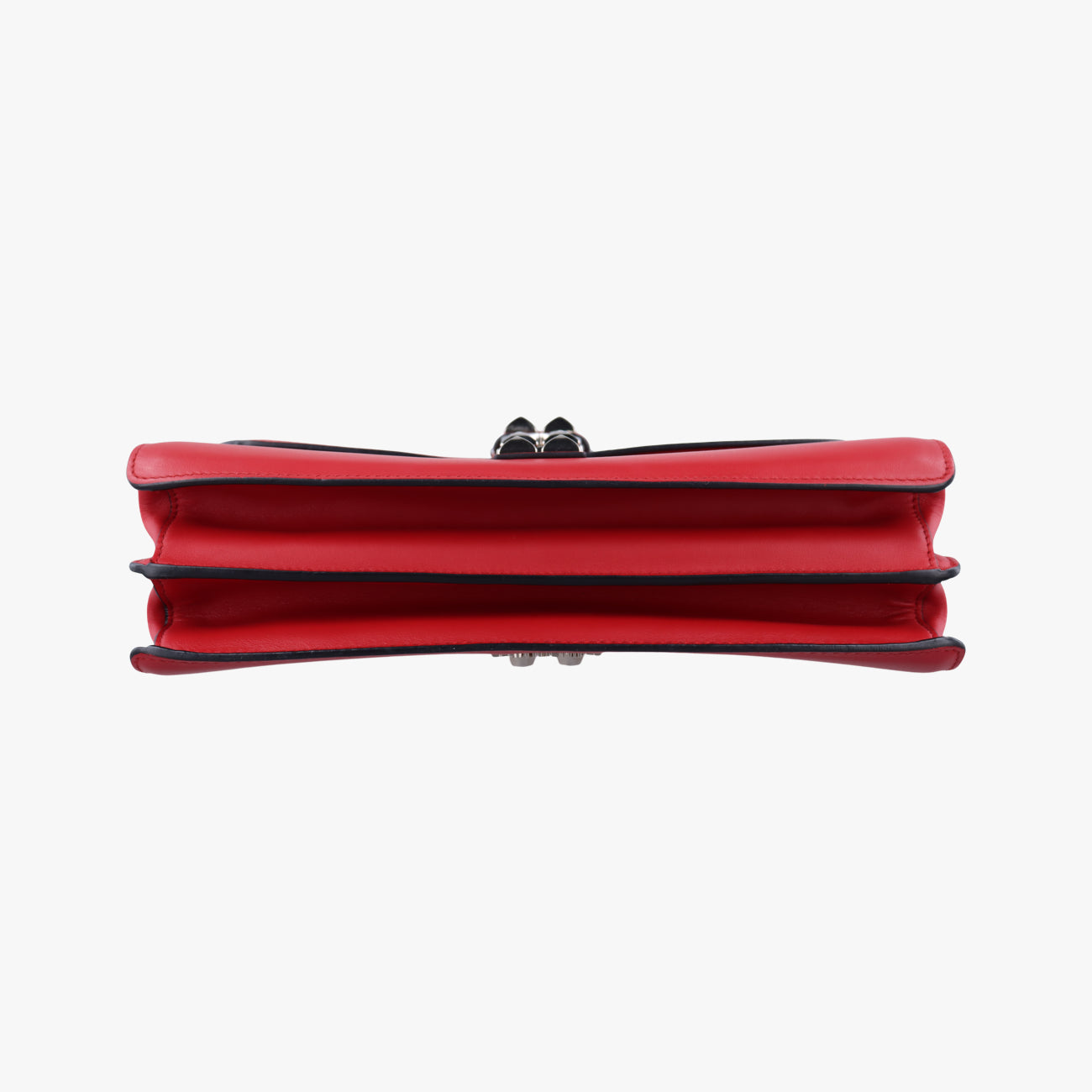 Electra Studded Red Leather x Saffiano leather 1BD120 25エレクトラ スタッズ レッド レザー×サフィアーノレザー 1BD120 25