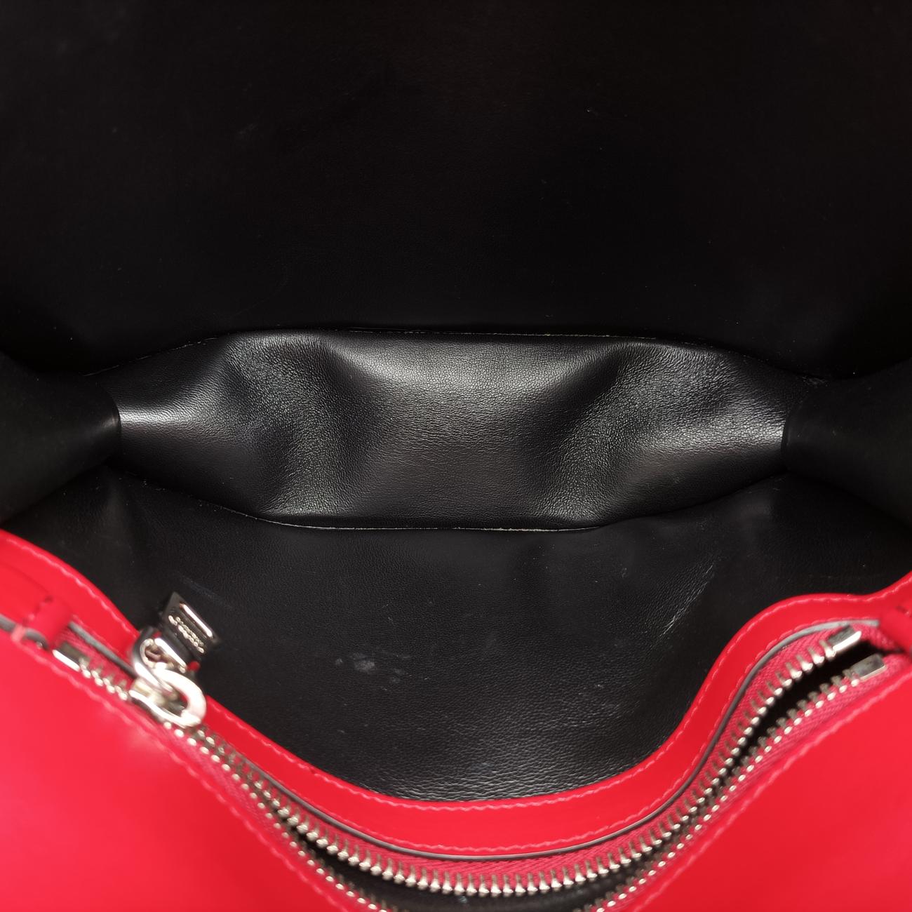 Electra Studded Red Leather x Saffiano leather 1BD120 25エレクトラ スタッズ レッド レザー×サフィアーノレザー 1BD120 25