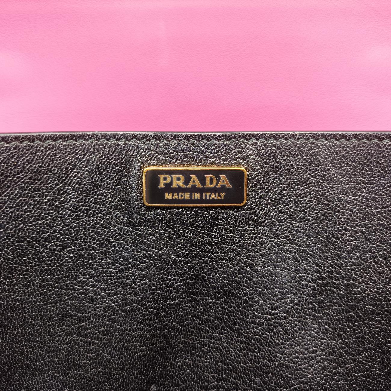 Cahier Pink×Black Leather 1BD045 25カイエ ピンク×ブラック レザー 1BD045 25