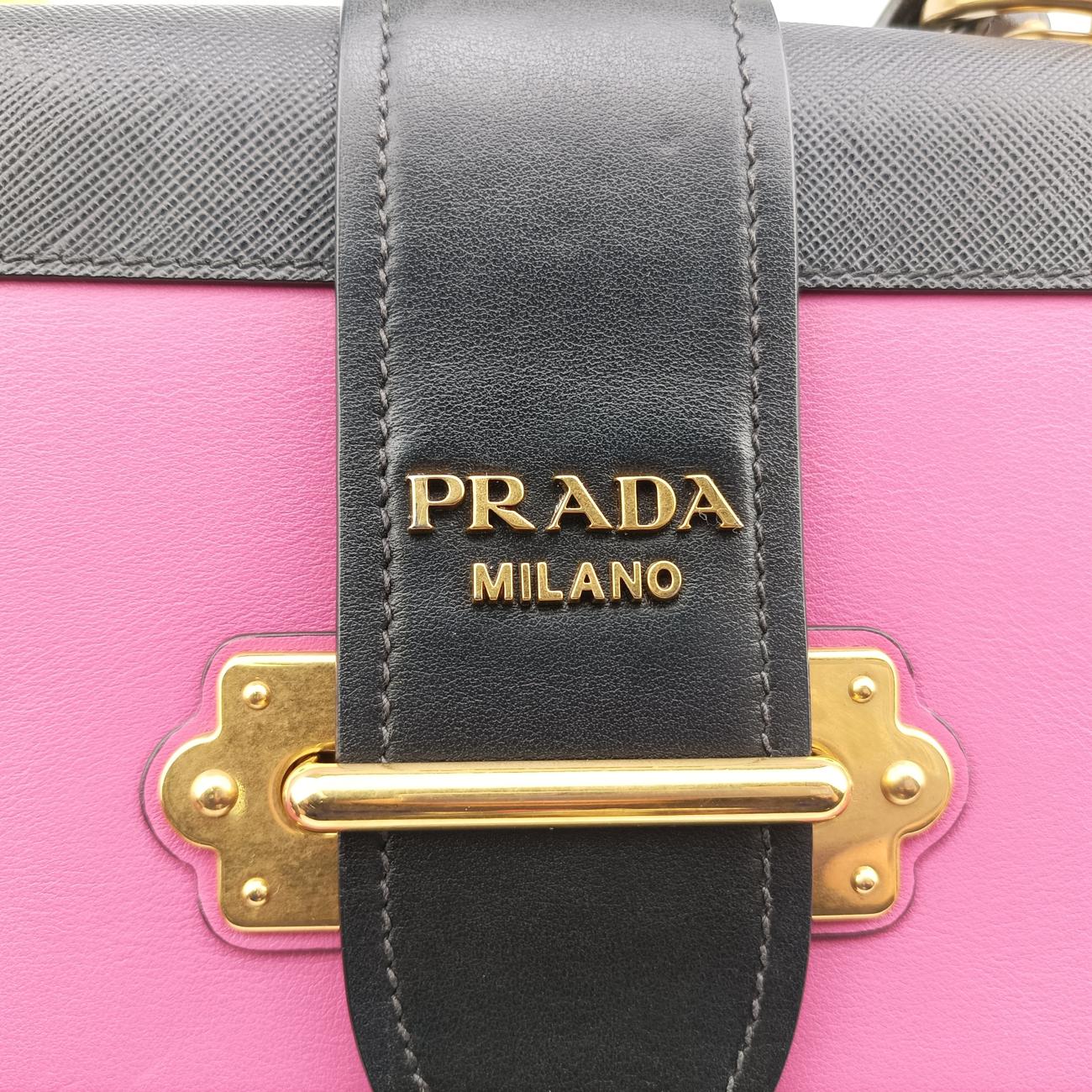 Cahier Pink×Black Leather 1BD045 25カイエ ピンク×ブラック レザー 1BD045 25