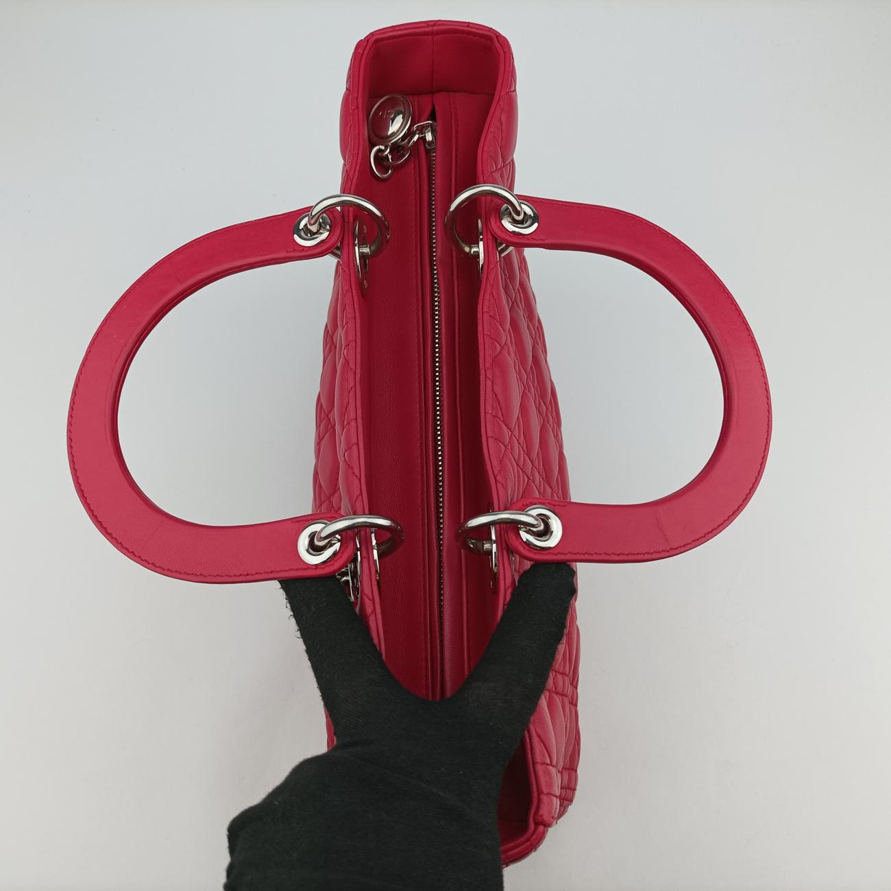 Lady Dior Red lambskin 16-BO-0173レディディオール レッド ラムスキン 16-BO-0173