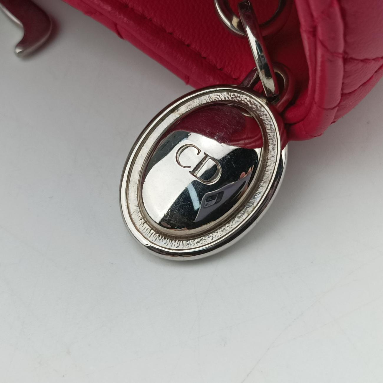 Lady Dior Red lambskin 16-BO-0173レディディオール レッド ラムスキン 16-BO-0173