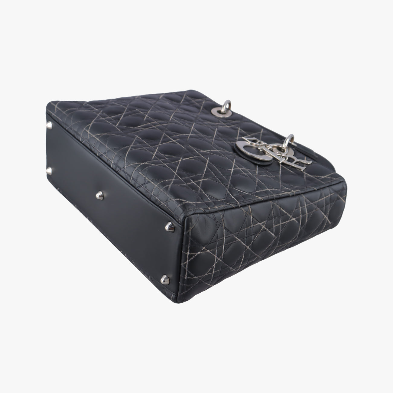 Lady Dior Grey lambskin 01-MA-0111レディディオール グレー ラムスキン 01-MA-0111