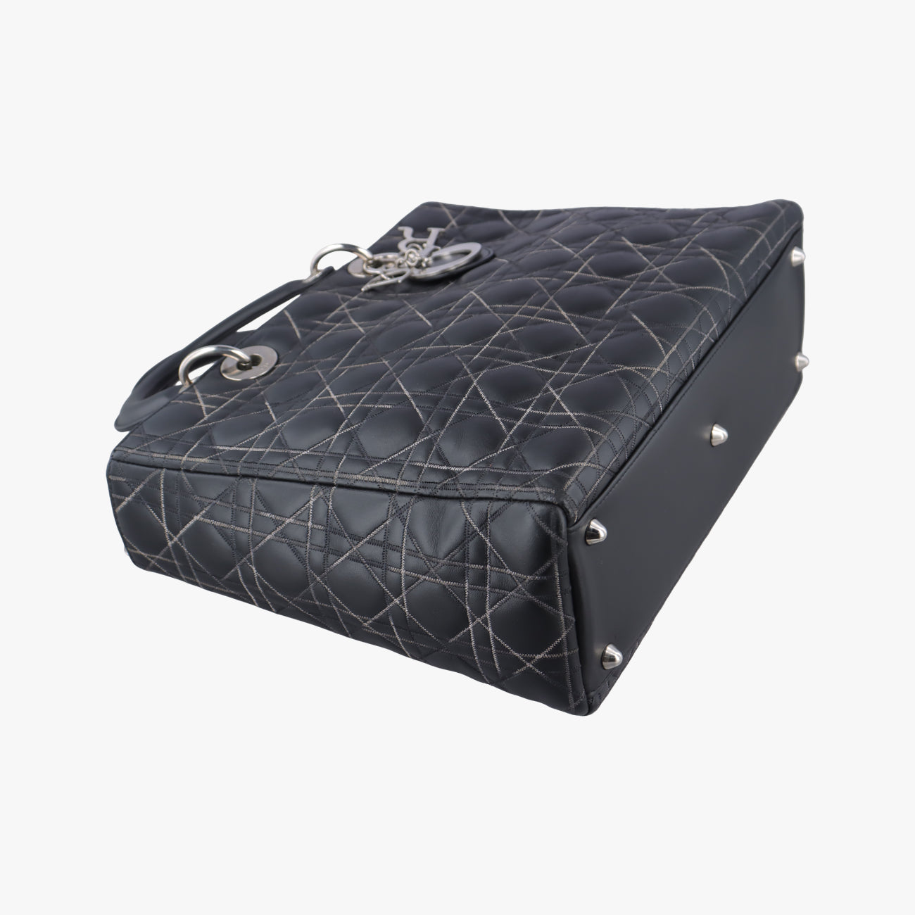 Lady Dior Grey lambskin 01-MA-0111レディディオール グレー ラムスキン 01-MA-0111