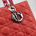 Lady Dior Orange×Pink lambskin 15-BO-0133レディディオール オレンジ×ピンク ラムスキン 15-BO-0133