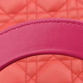 Lady Dior Orange×Pink lambskin 15-BO-0133レディディオール オレンジ×ピンク ラムスキン 15-BO-0133
