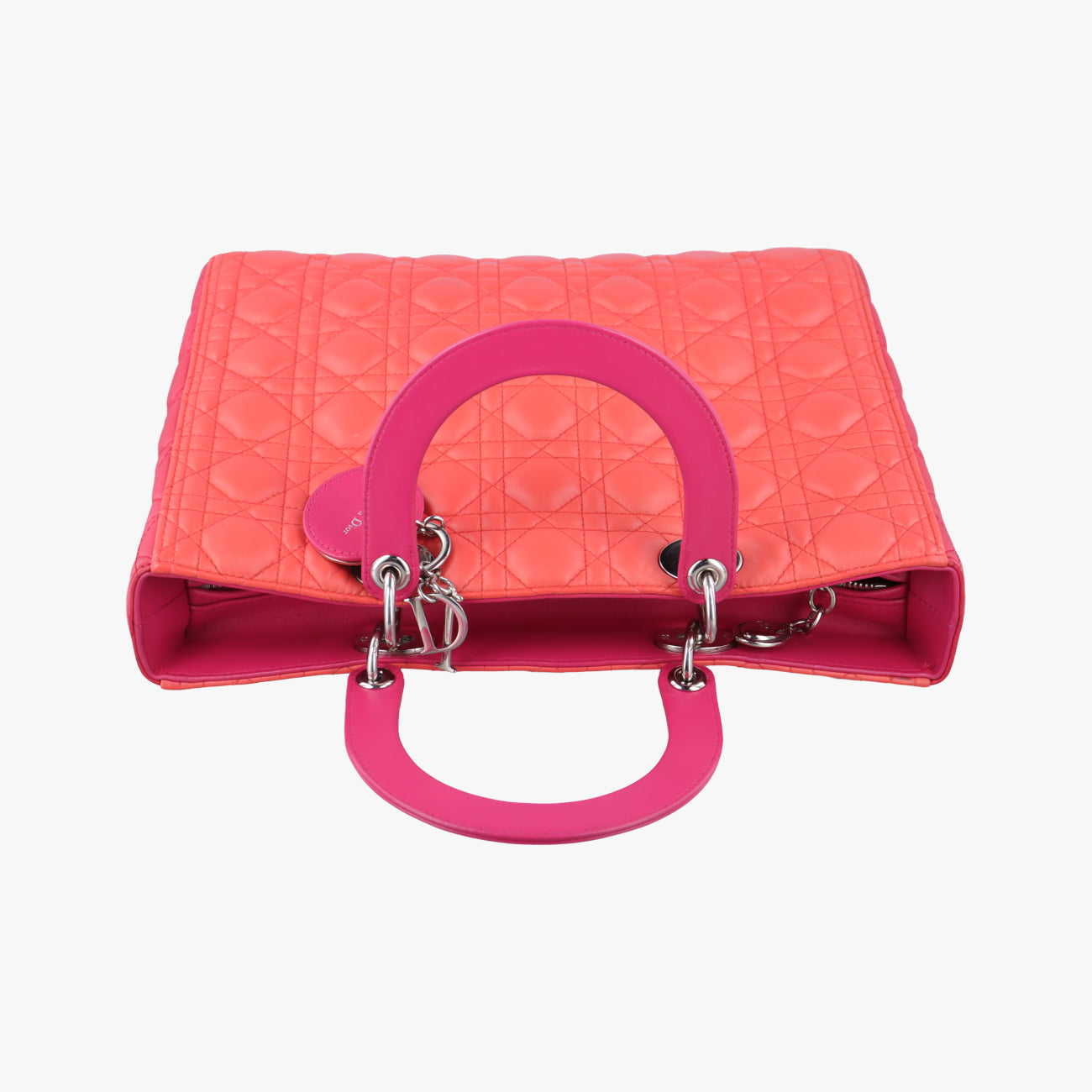 Lady Dior Orange×Pink lambskin 15-BO-0133レディディオール オレンジ×ピンク ラムスキン 15-BO-0133