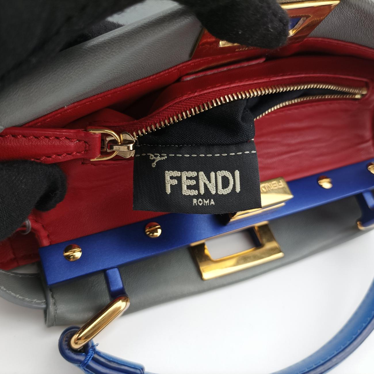 PEEKABOO Blue×Gray Leather 8BN244 8BN244-1CA-158-9290ピーカブー ミニ ブルー×グレー レザー 8BN244 8BN244-1CA-158-9290