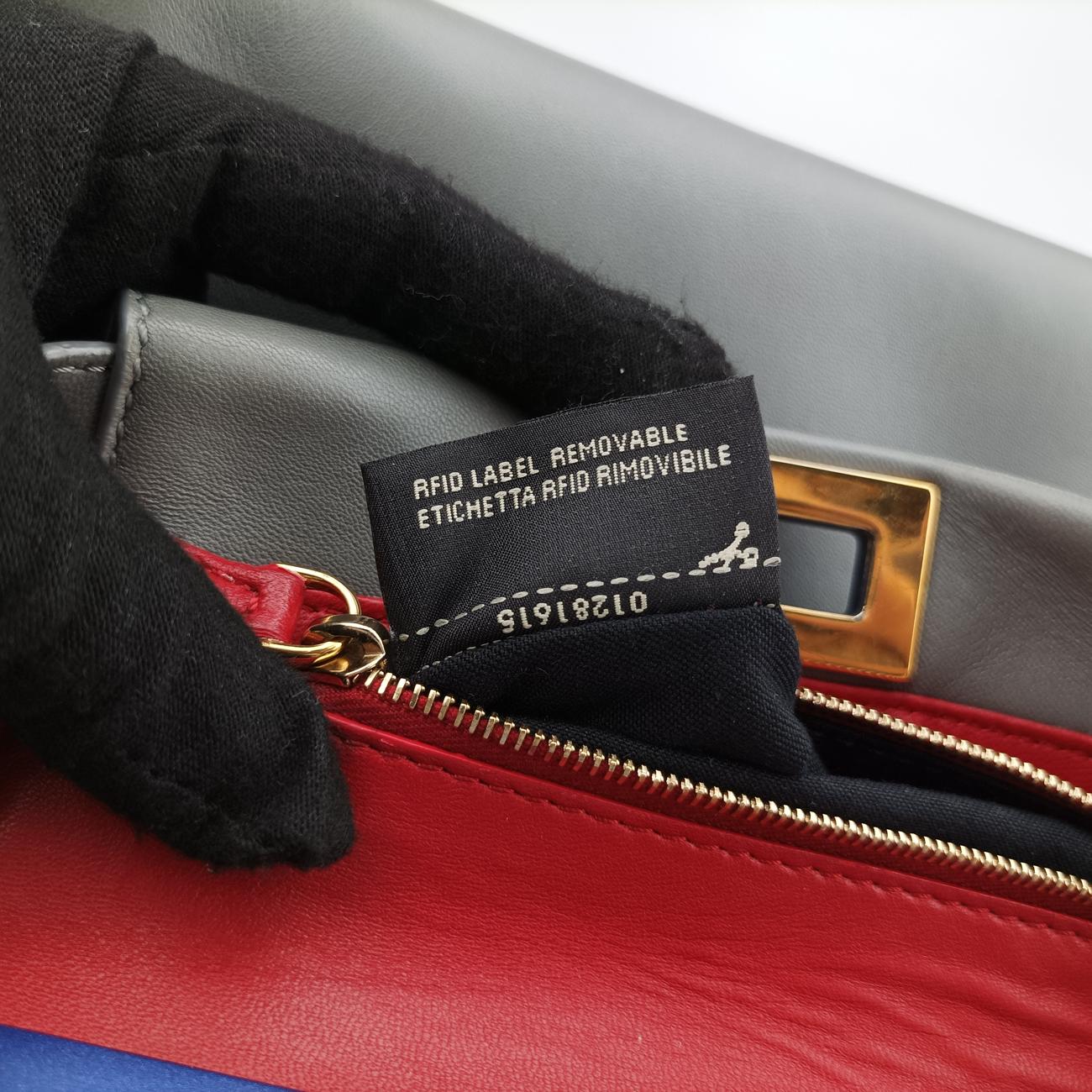 PEEKABOO Blue×Gray Leather 8BN244 8BN244-1CA-158-9290ピーカブー ミニ ブルー×グレー レザー 8BN244 8BN244-1CA-158-9290