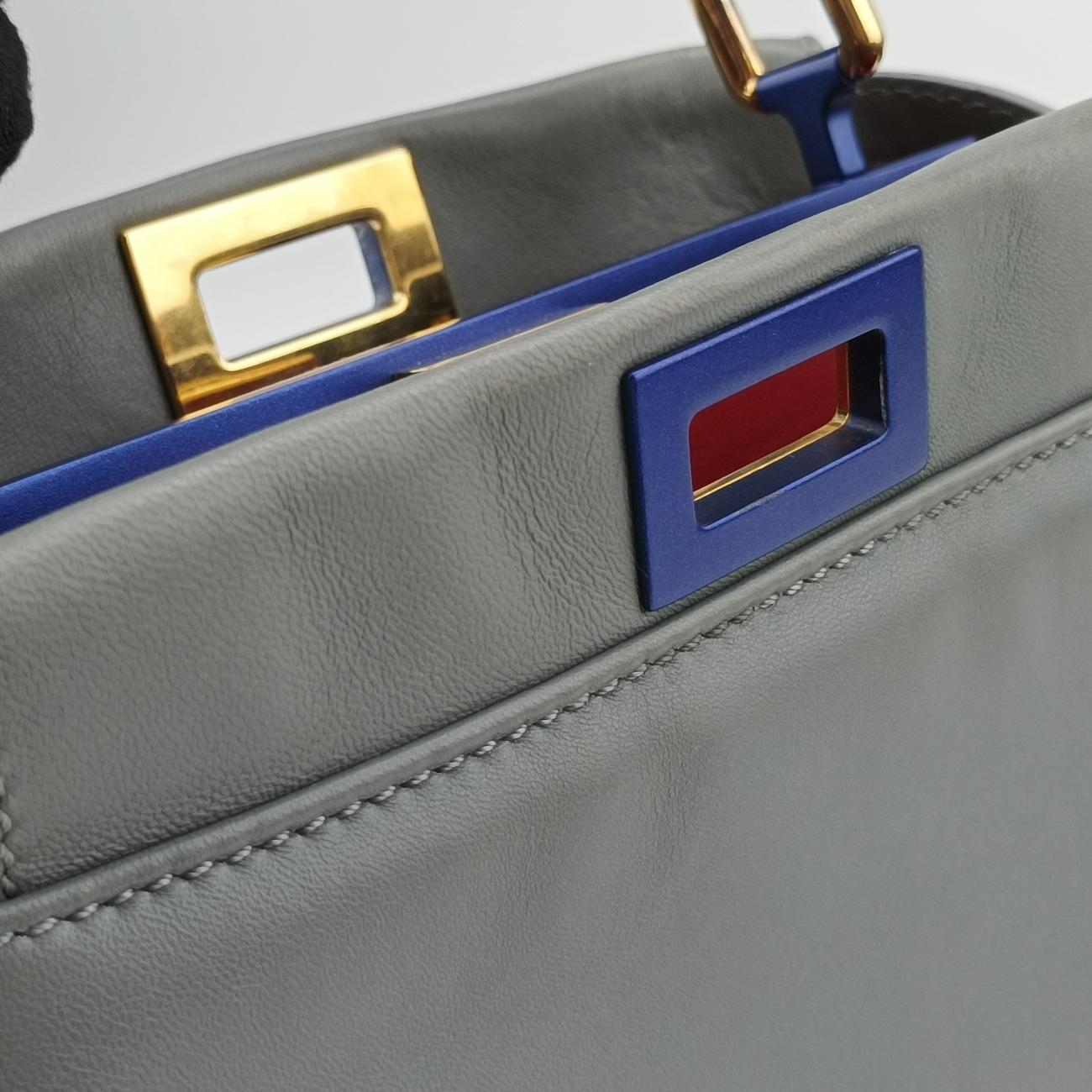 PEEKABOO Blue×Gray Leather 8BN244 8BN244-1CA-158-9290ピーカブー ミニ ブルー×グレー レザー 8BN244 8BN244-1CA-158-9290