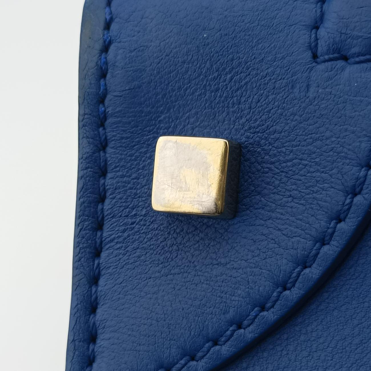 Luggage Mini Shopper Blue Leather F-AT-0162 F-CU-0152ラゲージミニショッパー ブルー レザー F-AT-0162 F-CU-0152