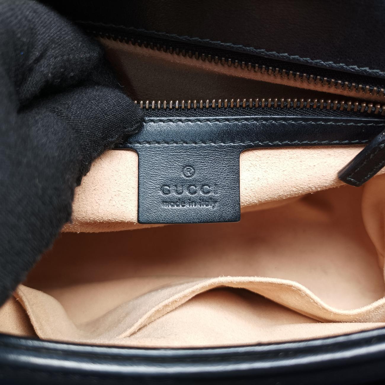 GG Marmont Black Leather 498110 E024924813GGマーモント ブラック レザー 498110 E024924813