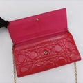 Lady Dior cannage Red lambskin 02-LU-0134レディディオール カナージュ レッド ラムスキン 02-LU-0134