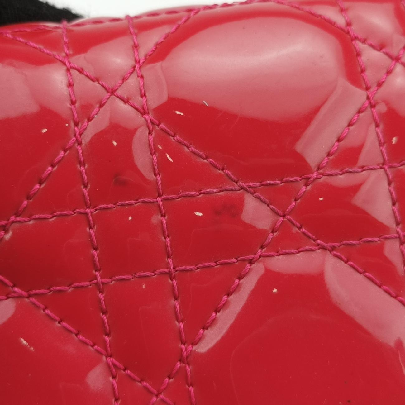 Lady Dior cannage Red lambskin 02-LU-0134レディディオール カナージュ レッド ラムスキン 02-LU-0134