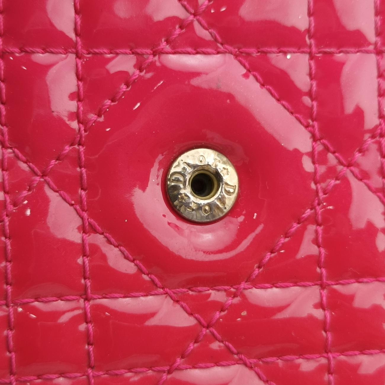 Lady Dior cannage Red lambskin 02-LU-0134レディディオール カナージュ レッド ラムスキン 02-LU-0134