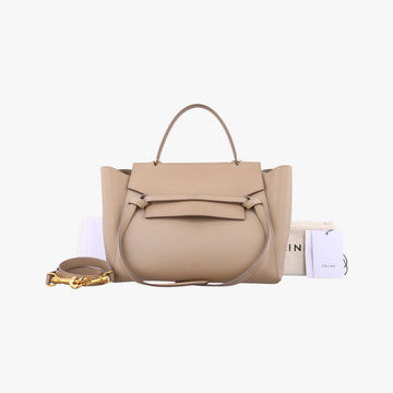 BELT mini Beige Leather W-CU-3157ベルトバッグミニ ベージュ レザー W-CU-3157