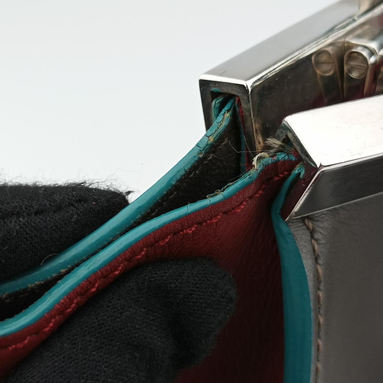 Troyage Trois Jours Gray×Red×Blue Leather 8BH279 8BH279-5R4 169-8762トロワジュール グレー×レッド×ブルー レザー 8BH279 8BH279-5R4 169-8762