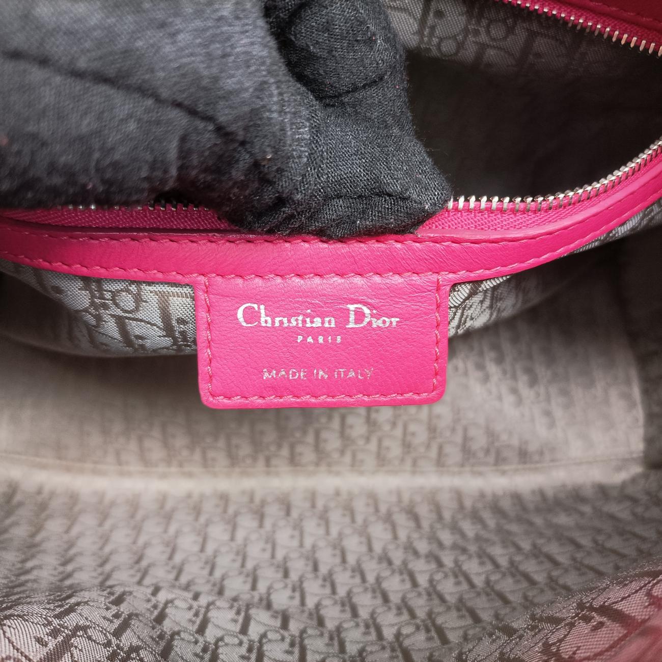 Lady Dior Rose lambskin 01-MA-0111レディディオール ローズ レッド ラムスキン 01-MA-0111