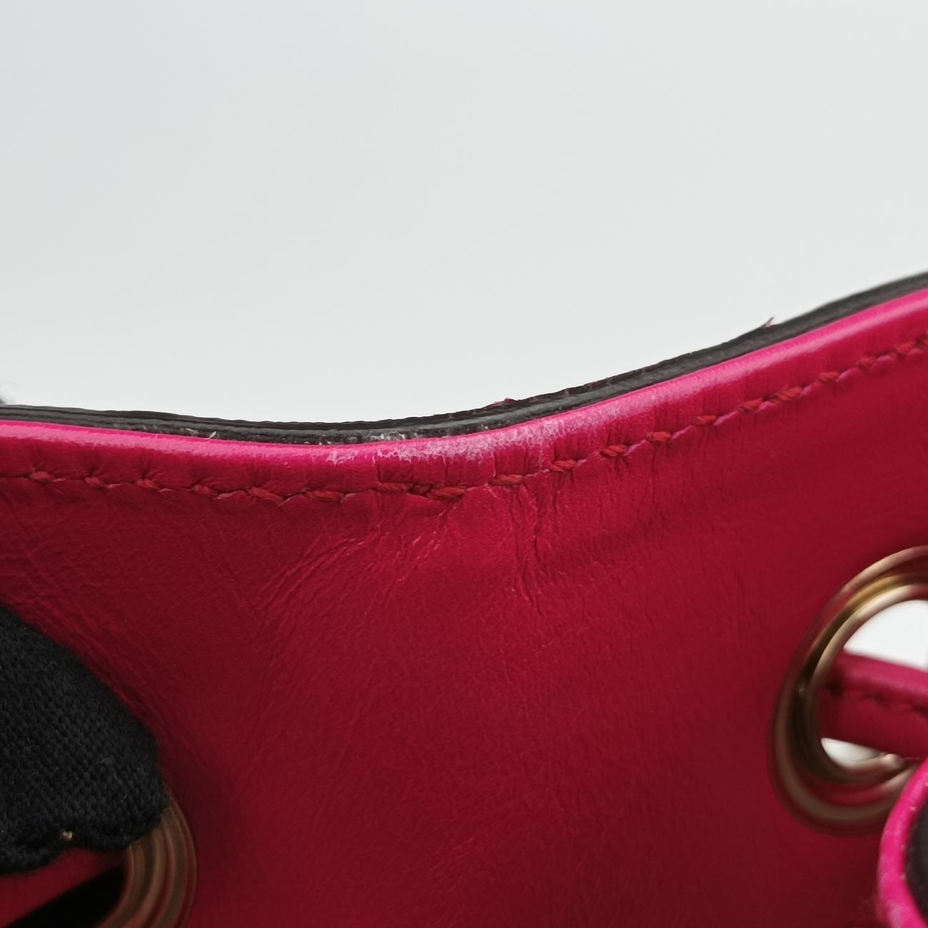 Bright Diamante Bucket Rose Leather 354229 I016921047ブライトディアマンテ バケット ローズ レッド レザー 354229 I016921047