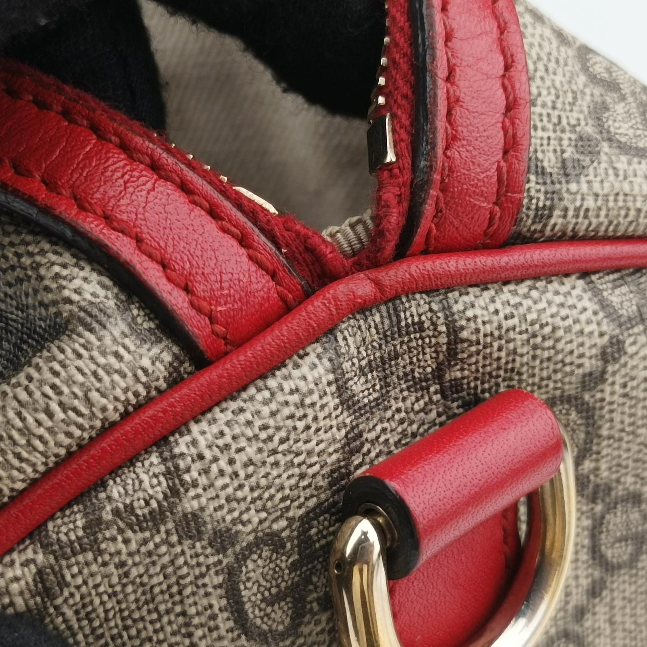 Microguccissima Joy beige×red PVC coated canvas x leather 322231 G018402383マイクログッチシマ ベージュ×レッド PVCコーティングキャンバス×レザー 322231 G018402383