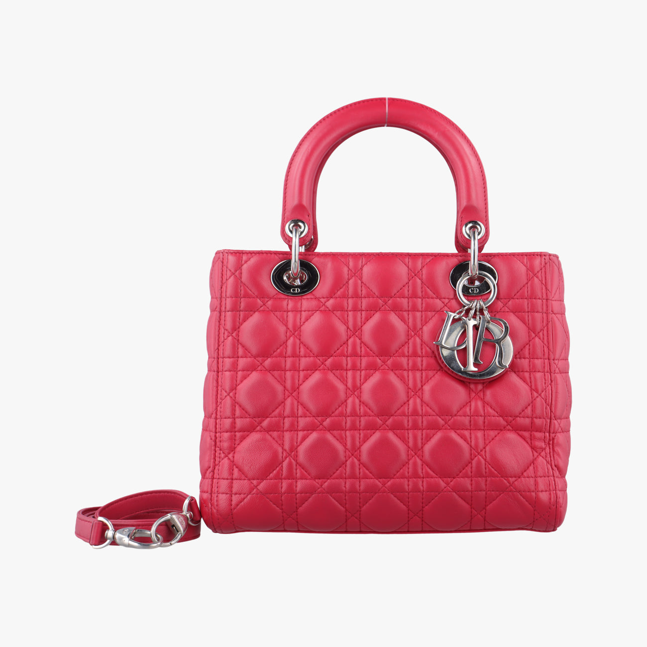 Lady DiorRedlambskin18-MA-1115レディディオールレッドラムスキン18-MA-1115